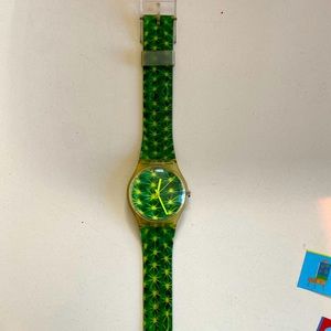 Vintage Green Swatch Watch